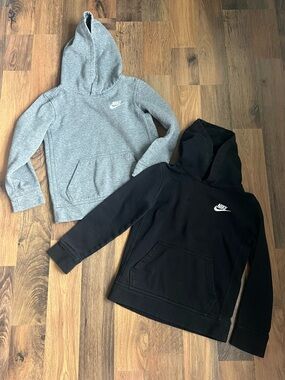 Nike Kids Hoodies - Black & Gray Pullover Set